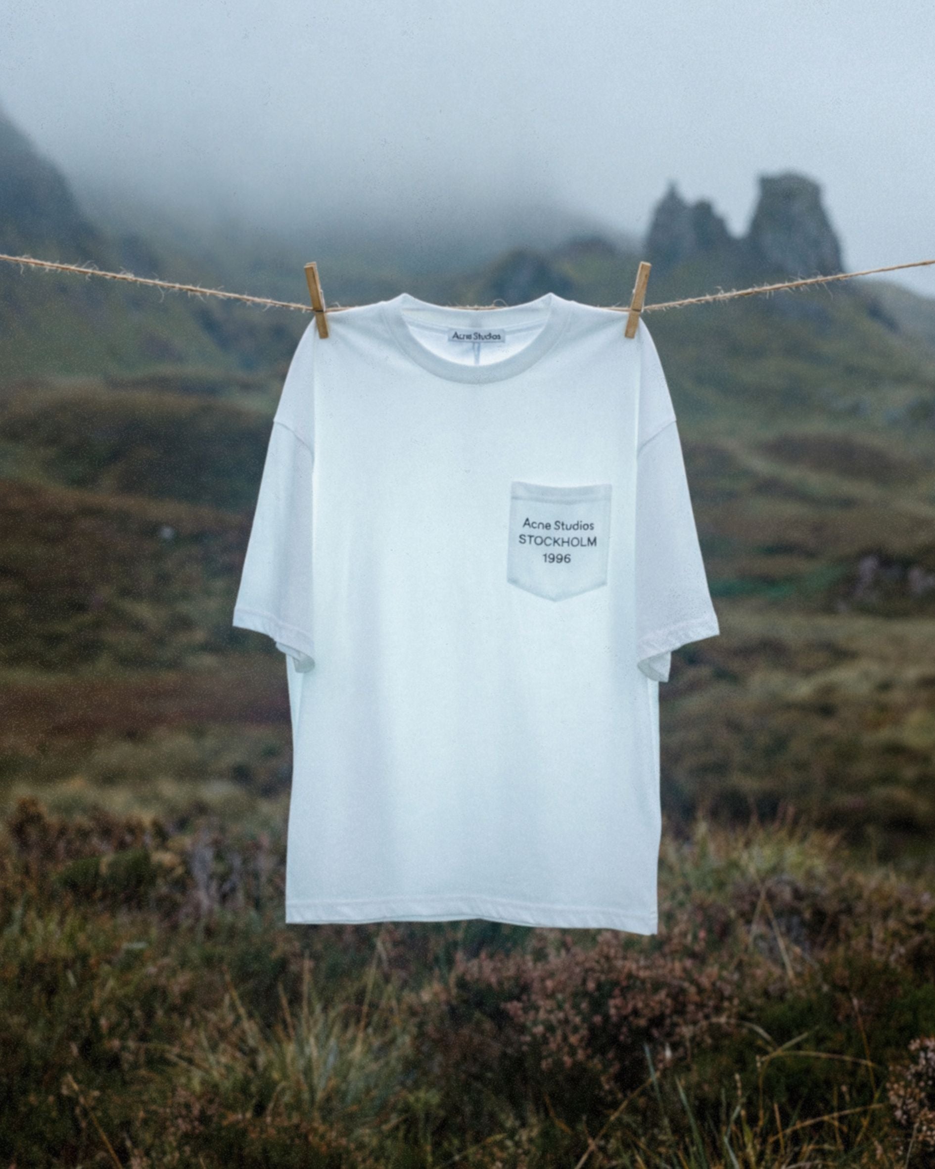 Acne Studios Logo T-shirt with Pocket - Relaxed Fit