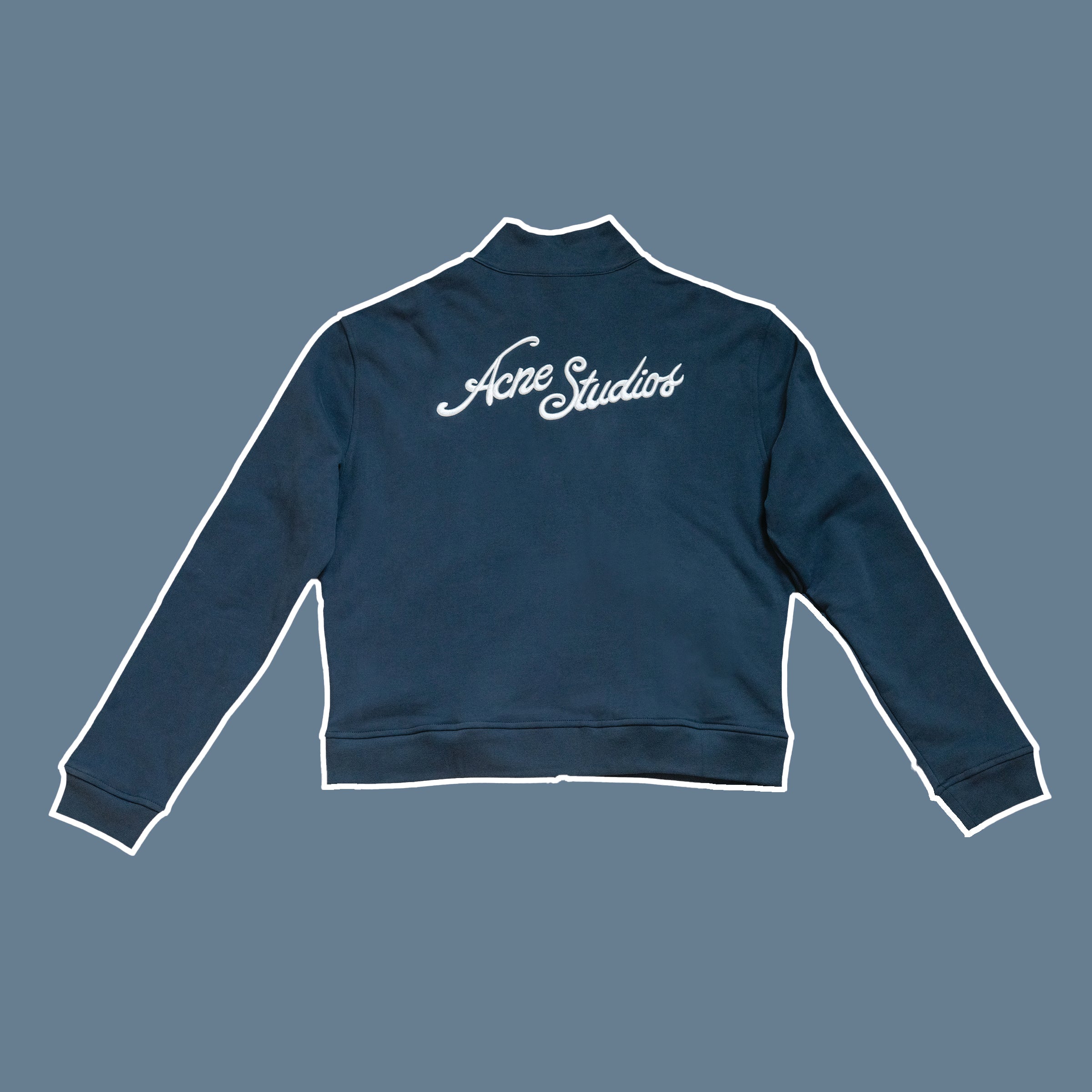 Zip-up sweatshirt | Faded Black & Deep Blue