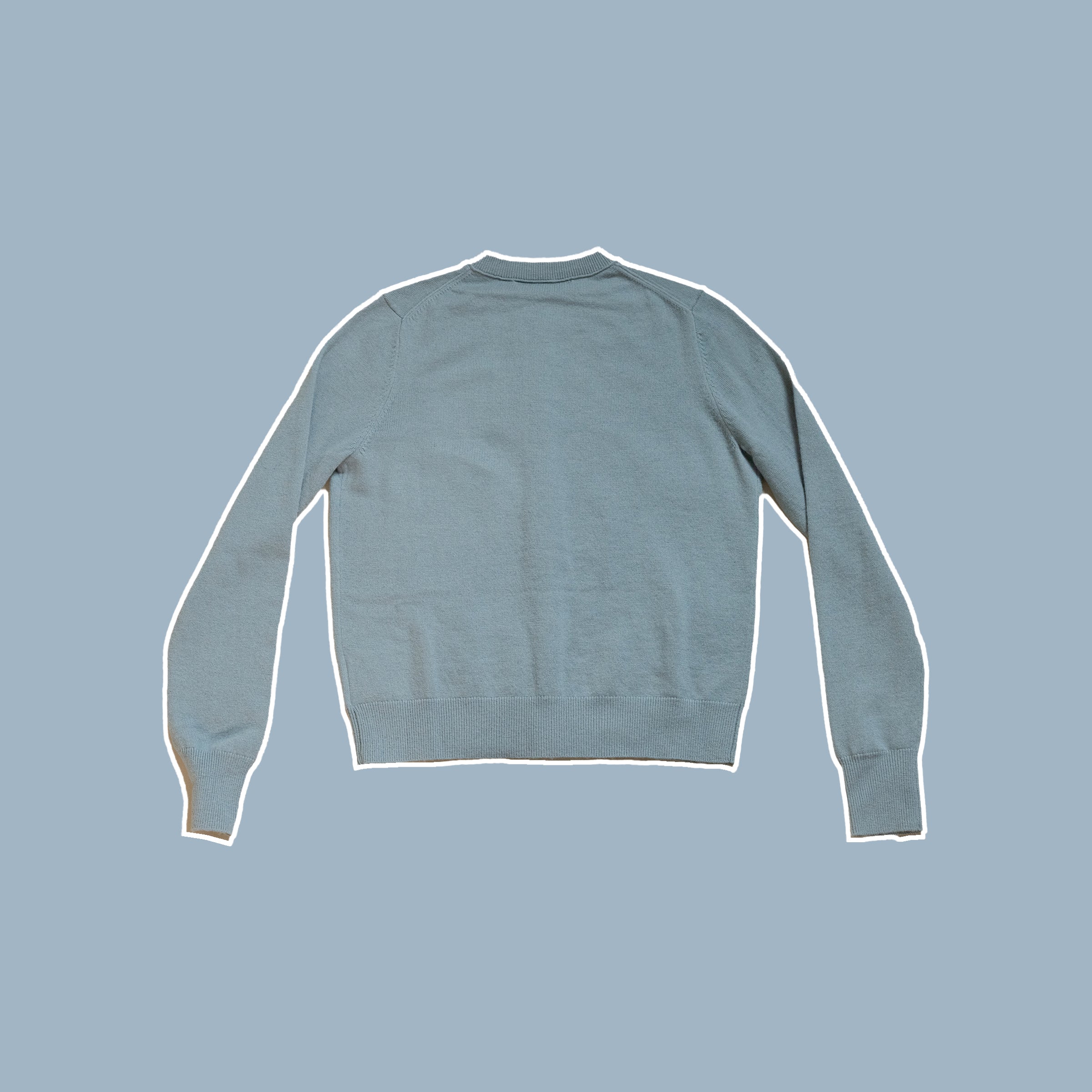 Fitted Cardigan | Black & Yak Blue