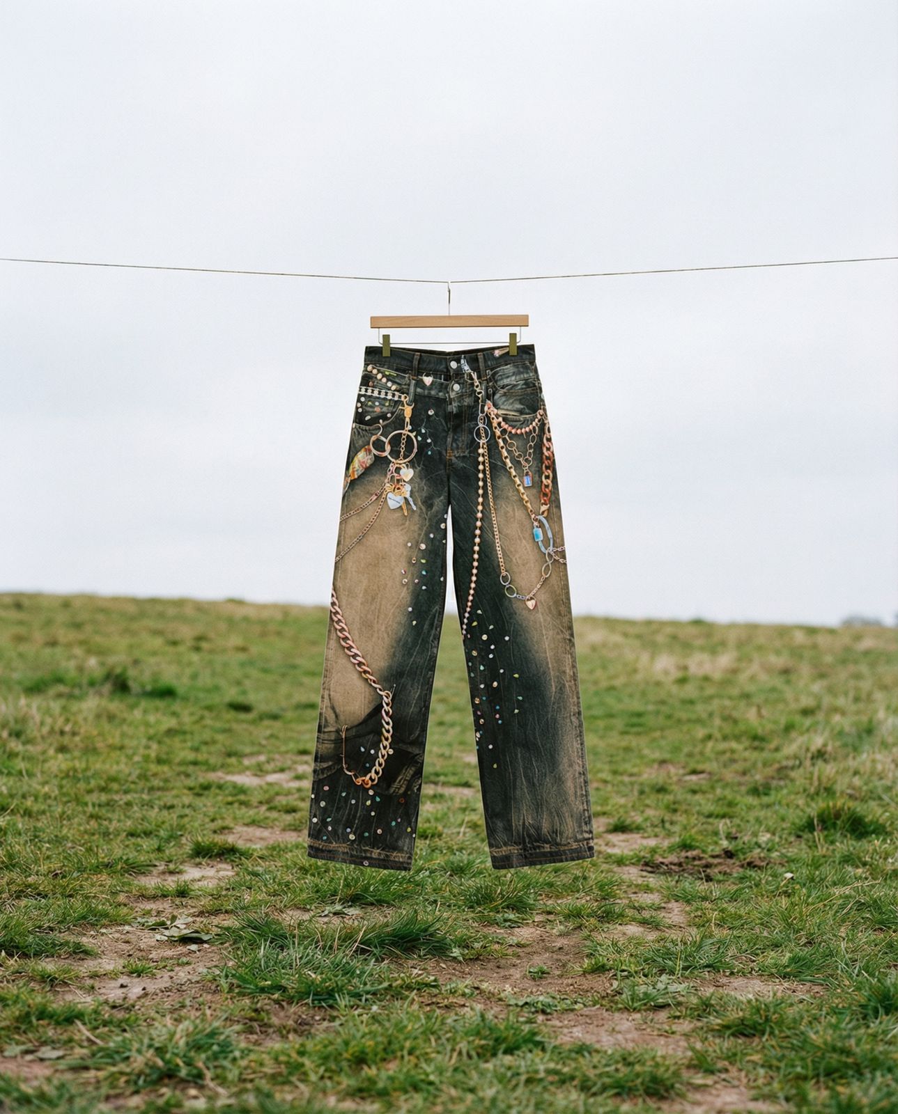 Acne Studios Trompe-l’œil Printed Jeans - Loose Fit