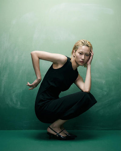 Theory Draped Sweater Dress in Crepe Jersey