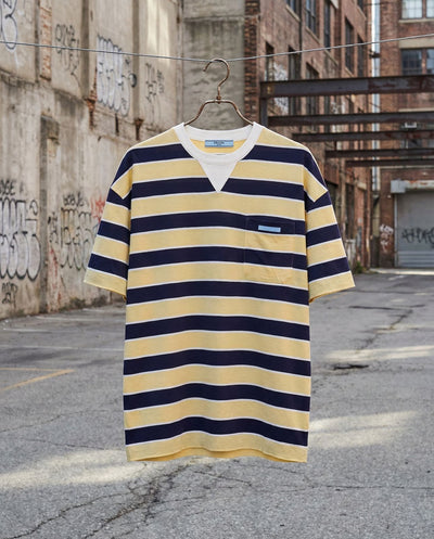 Prada Bayadere Striped Lisle Cotton T-shirt
