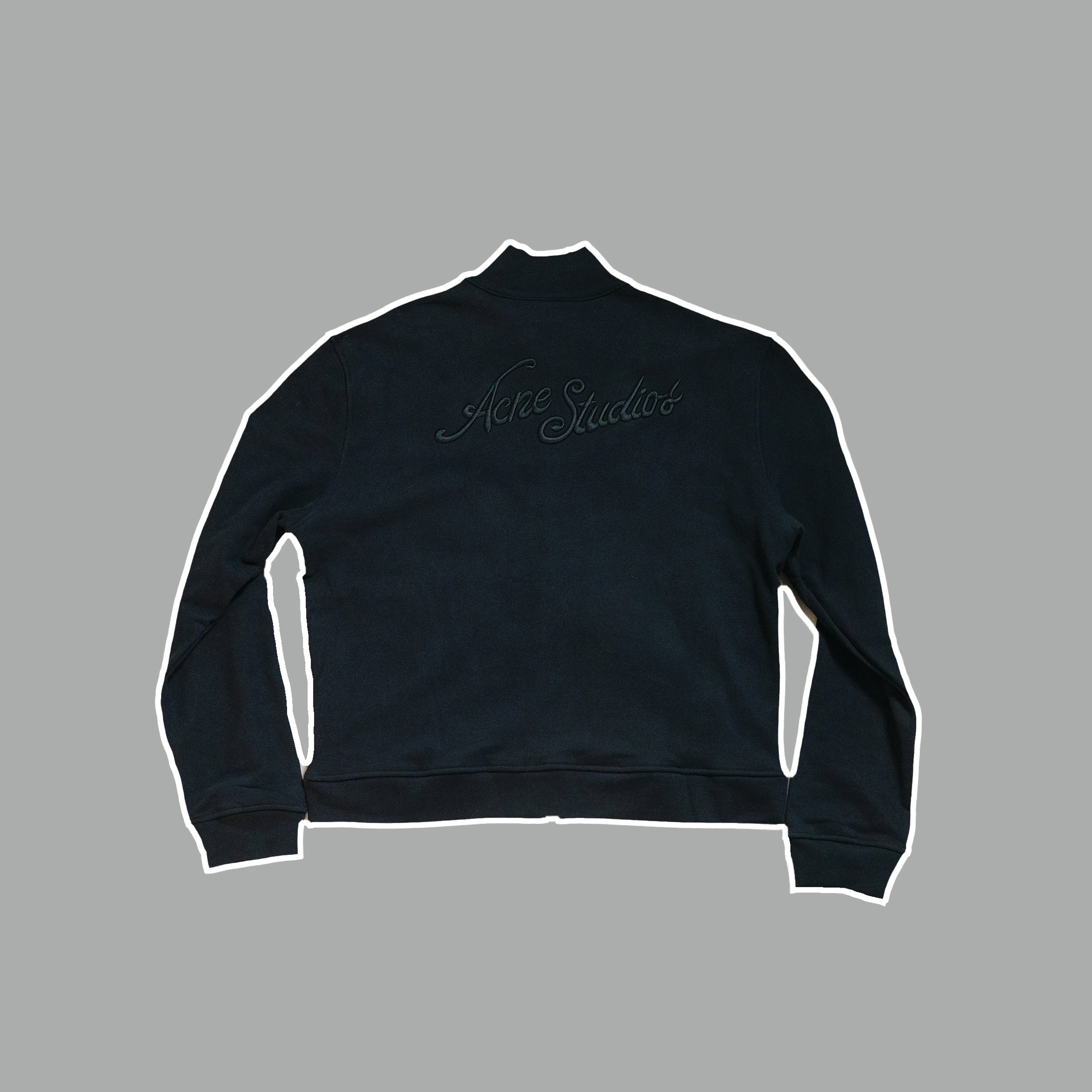 Zip-up sweatshirt | Faded Black & Deep Blue