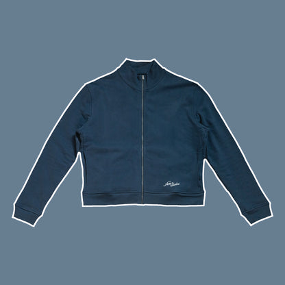 Zip-up sweatshirt | Faded Black & Deep Blue