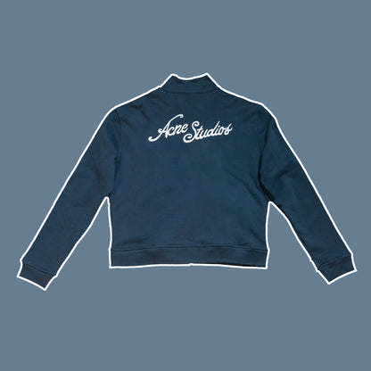 Zip-up sweatshirt | Faded Black & Deep Blue