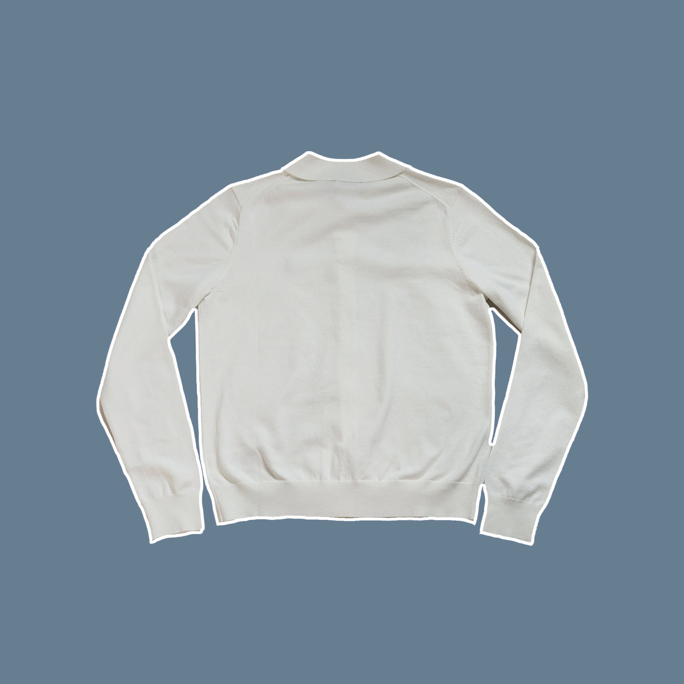 Polo-Collar Buttoned Cardigan