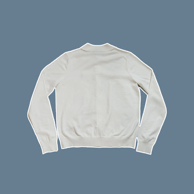 Polo-Collar Buttoned Cardigan