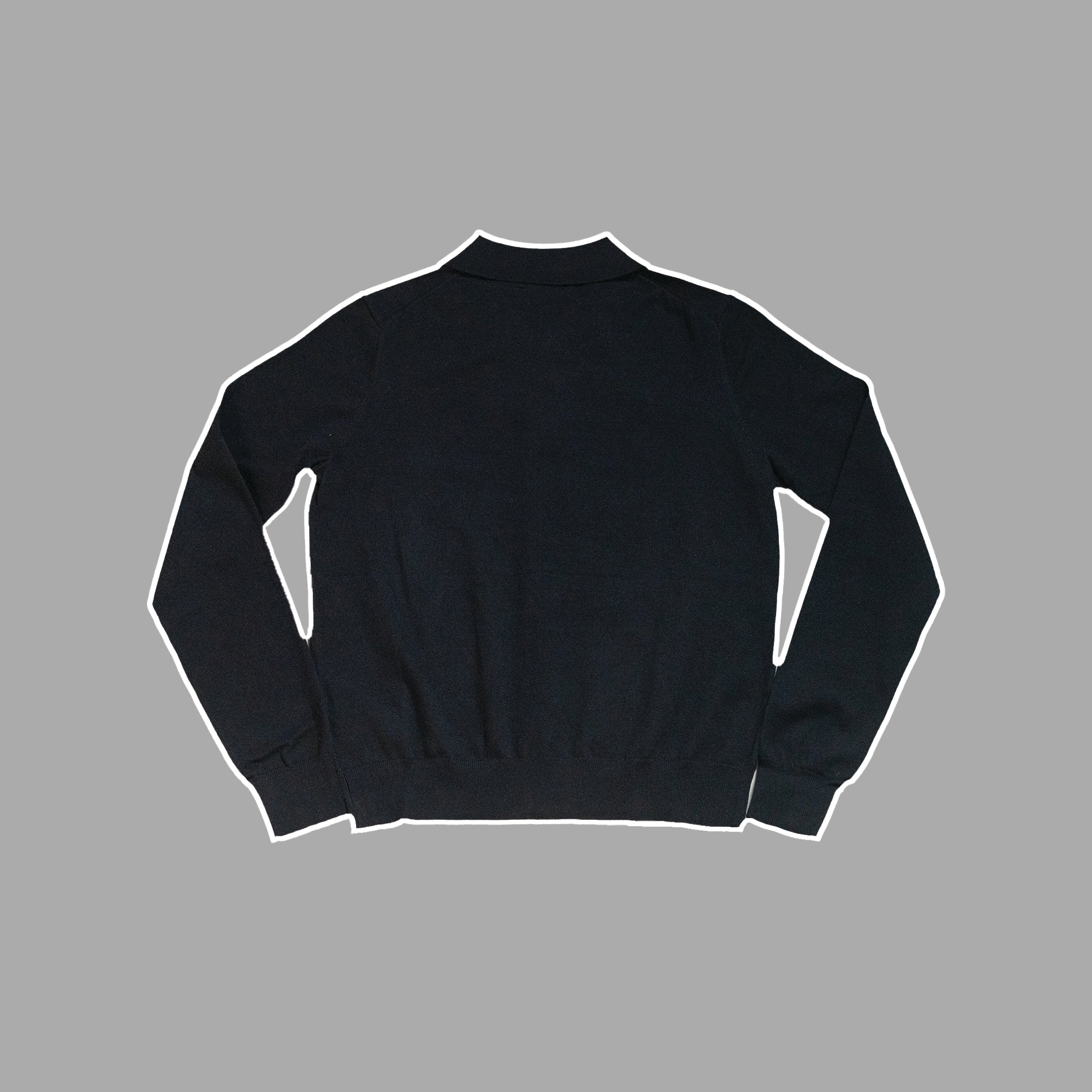 Polo-Collar Buttoned Cardigan