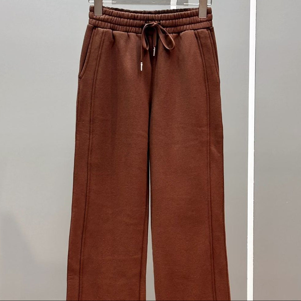 Scuba Mid-Rise Wide-Leg Pants