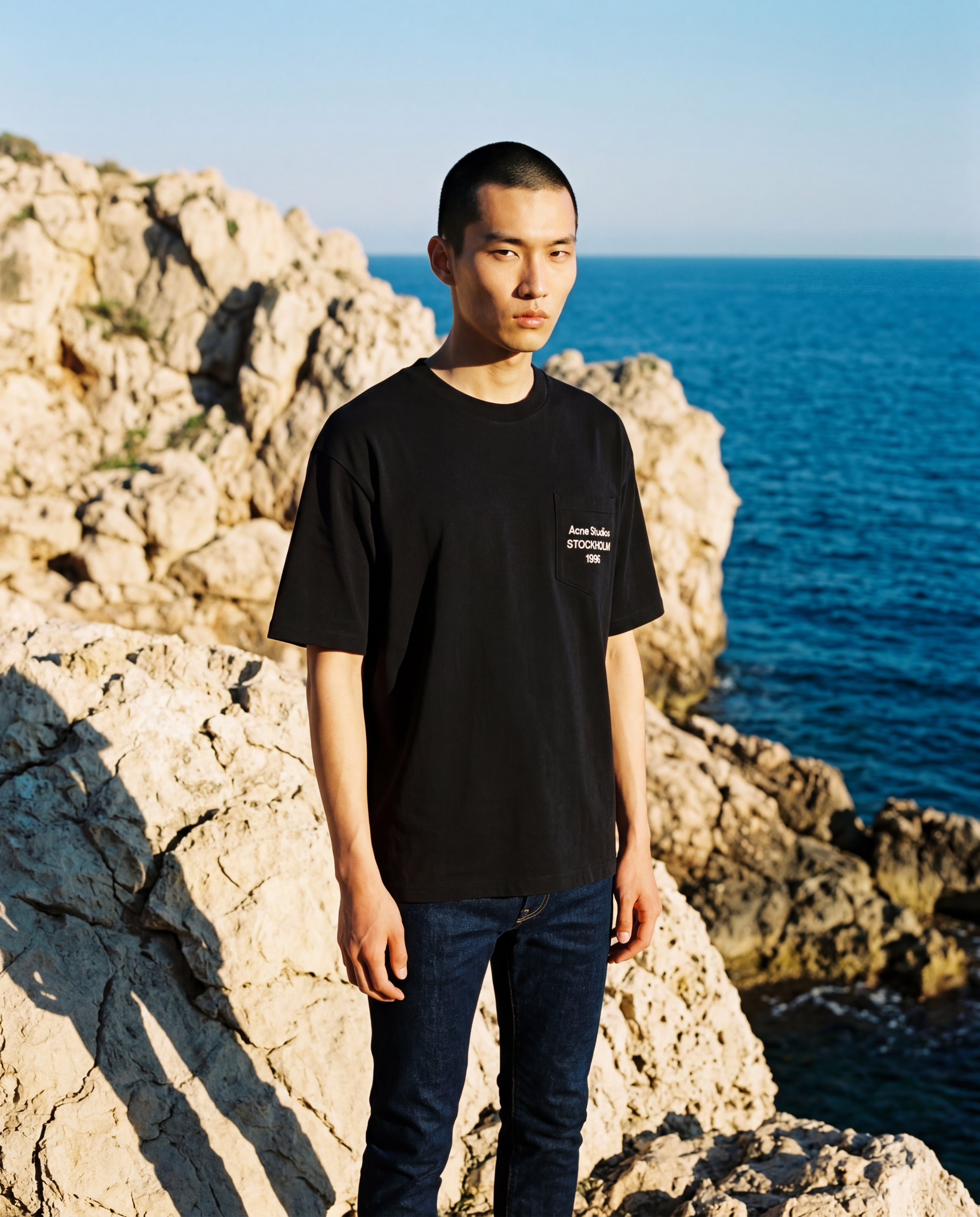Acne Studios Logo T-shirt with Pocket - Relaxed Fit