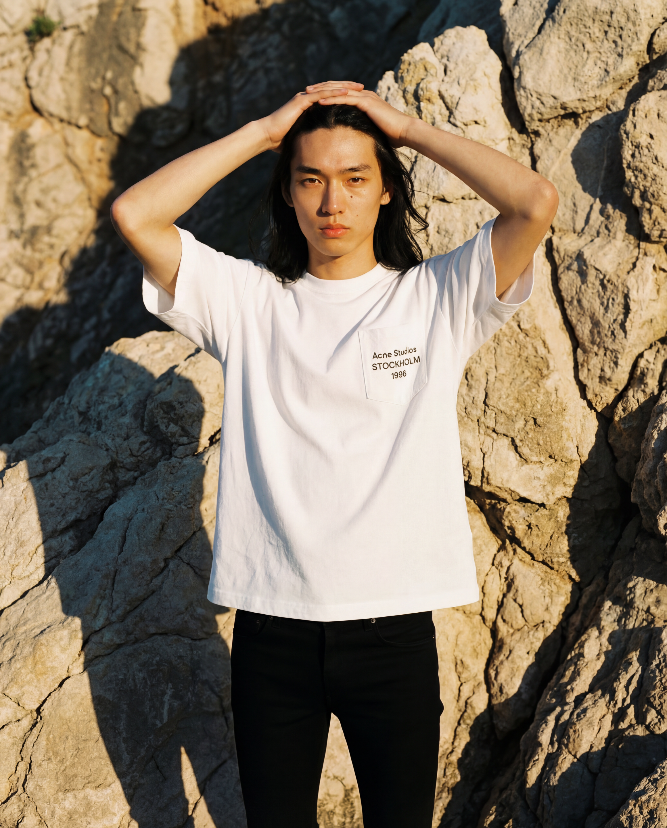 Acne Studios Logo T-shirt with Pocket - Relaxed Fit