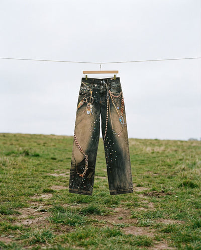 Acne Studios Trompe-l’œil Printed Jeans - Loose Fit
