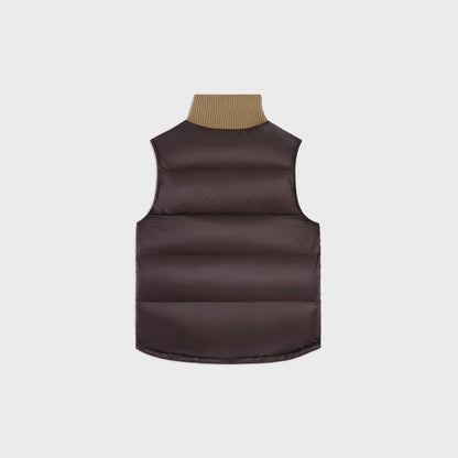 Sleeveless Puffer Jacket in Light Nylon