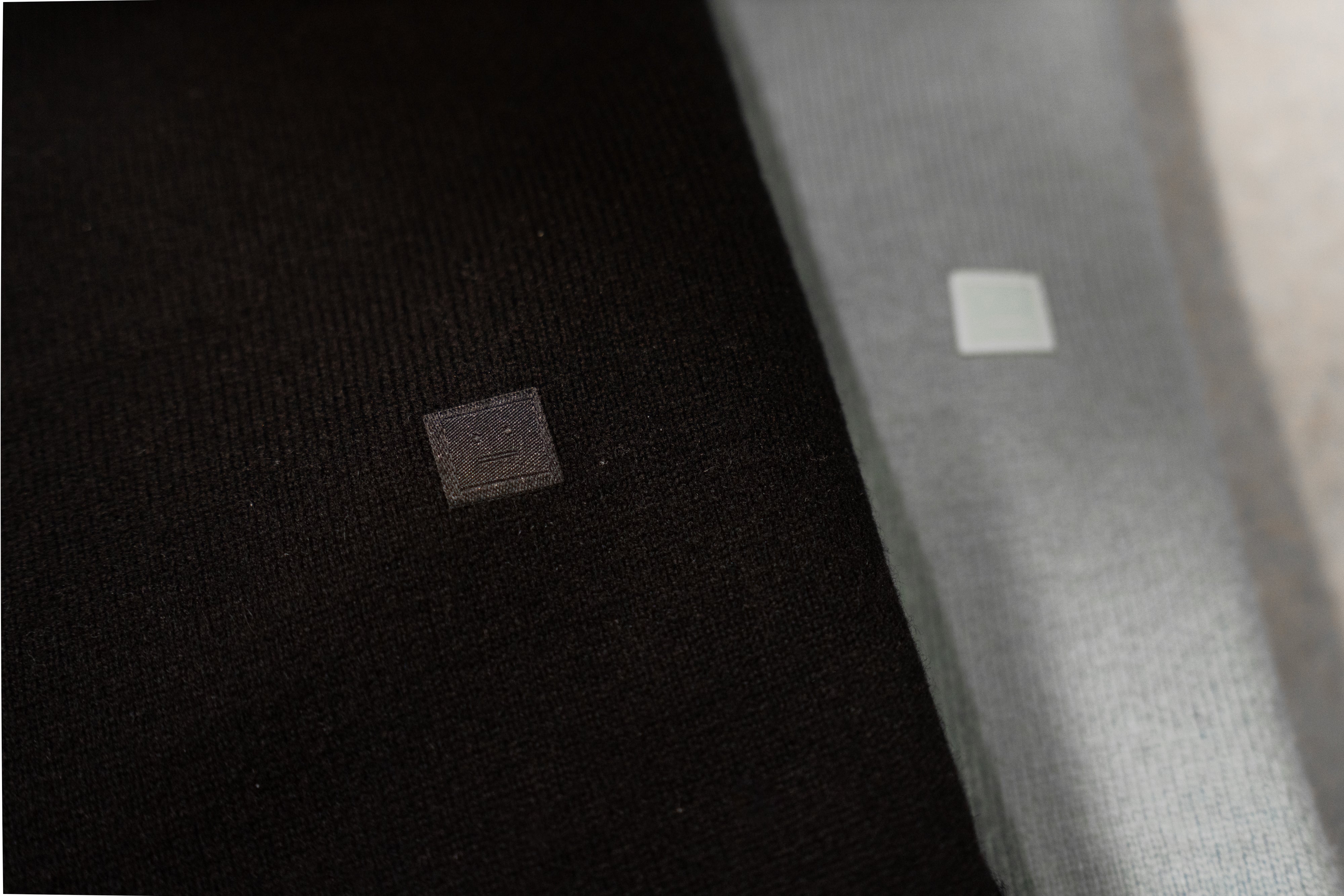 Fitted Cardigan | Black & Yak Blue