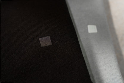 Fitted Cardigan | Black & Yak Blue