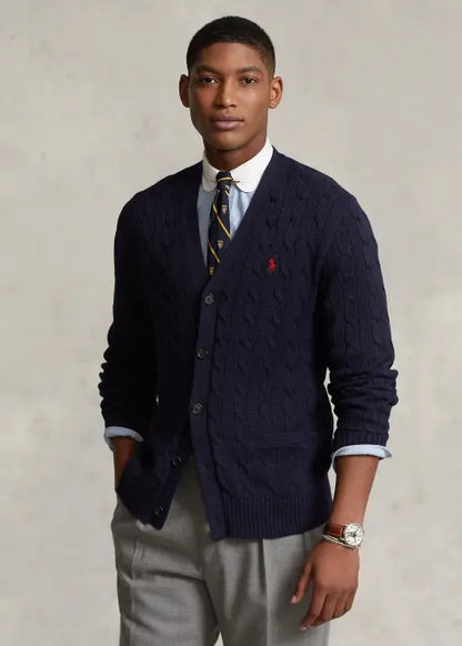 Cable-Knit Cotton Cardigan